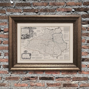 DURHAM, 1775. Carte pliée avec dos en lin. Réimpression de l'ancienne carte