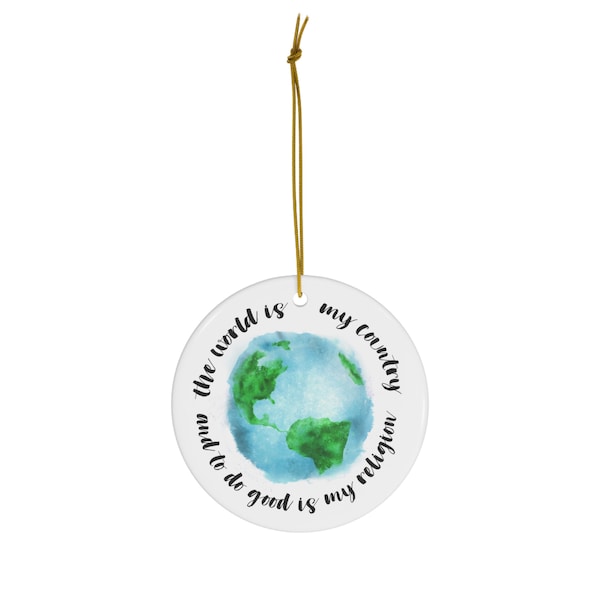 Atheist Thomas Paine Secular Christmas Ornament