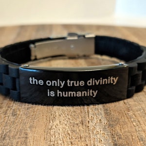 Vegan Atheist Humanist Skeptic Bracelet with William Pitt quote