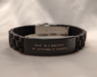 Atheist Humanist Skeptic Bracelet with Christopher Hitchens quote