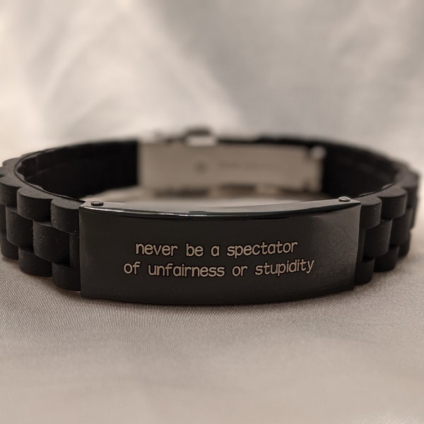 Atheist Humanist Skeptic Bracelet with Christopher Hitchens quote