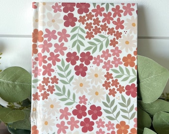 Floral Hardcover Journal: Dusty Rose Boho Notebook