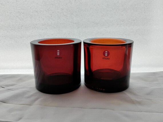Iittala: One Brown KIVI Votive, Produced by Marimekko, Designed by
