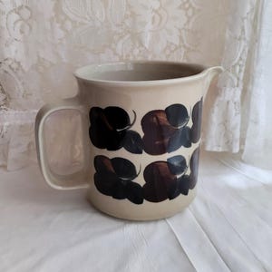 Arabia Finland: RUIJA Series Large Hand Painted Pitcher, Pattern By Raija Uosikkinen