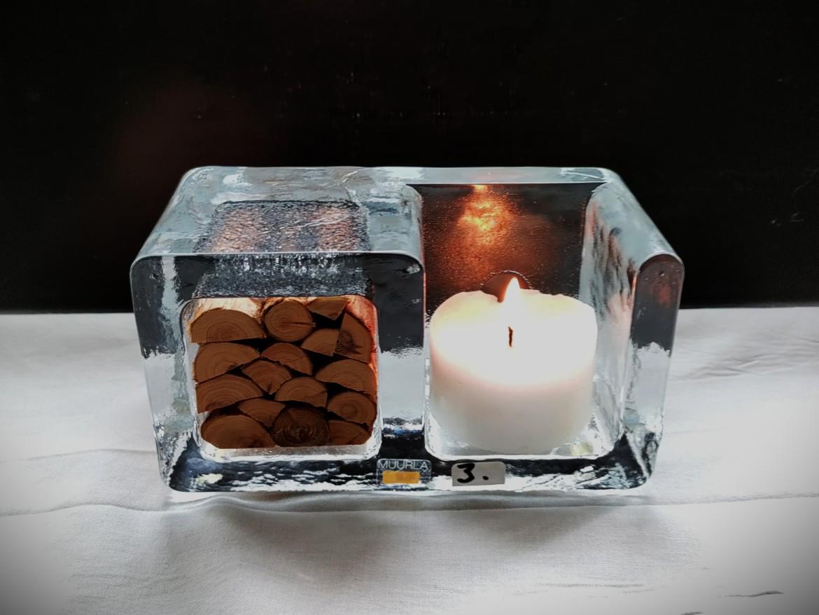 希少　MUURLA ガラスの暖炉の置物 希少 MUURLA ガラスの暖炉の置物