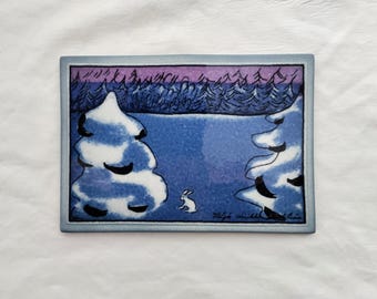 Arabia Finland: Triptych Ceramic Wall Tiles IHMINEN Ja LUONTO