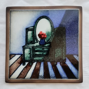 Arabia Finland: One PIIRONKI (Chest) Small Wall Tile, Designed by HLS
