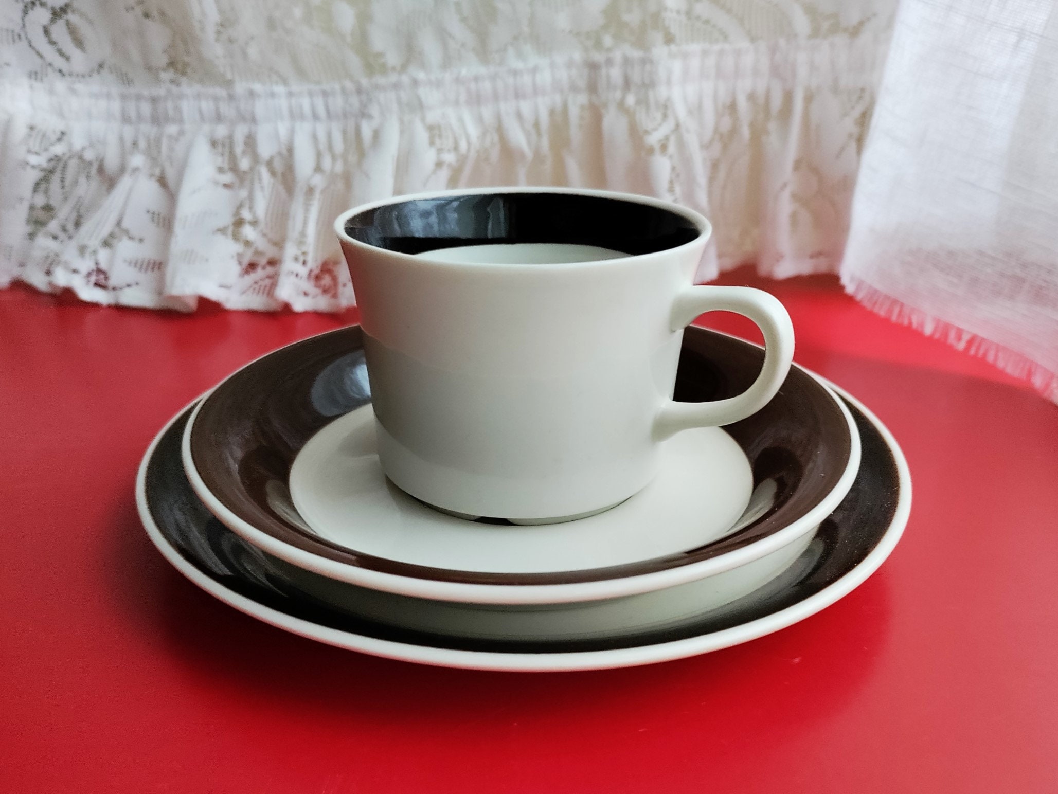 104ki ビターシリーズ セットアンニュイセットenfiniセット Arabia Finland: Four INARI Series Coffee Cups, Four Saucers and