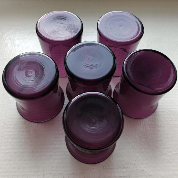Six Hand Made Lilac/purple Tumblers, Unknown Producer, Probably Old Finnish  Set - Etsy
