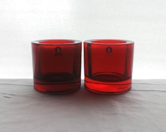 Iittala: One Red KIVI Votive, Produced by marimekko