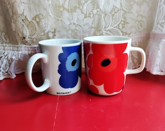 marimekko: Two UNIKKO Pattern Mugs, Designed by Maija Isola/Kristiina Isola