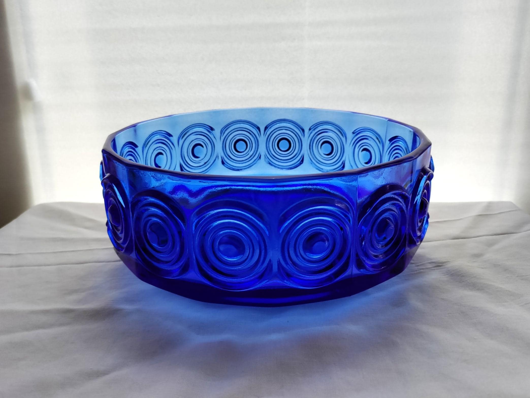 Riihimäen Lasi: ラージ RENGAS (Circle) シリーズ ブルー ガラス