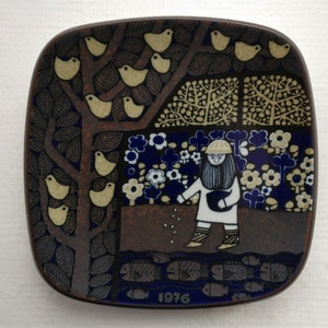 Years 1976, 1977 Or 1978 KALEVALA Series Collectible Wall Plate, Produced by Arabia Finland, Pattern by Raija Uosikkinen
