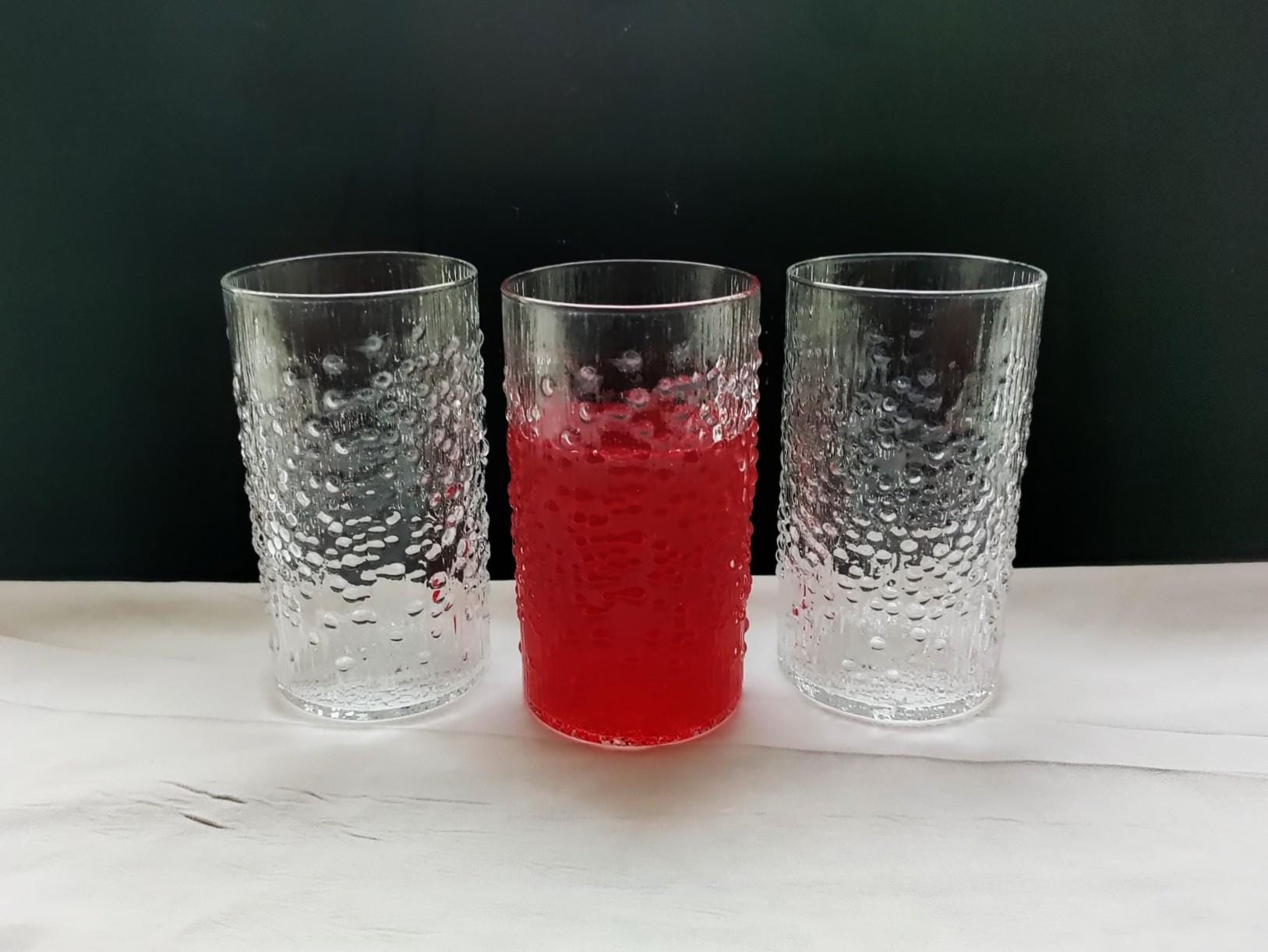 Iittala: Three Hand Made HOPLA Tumblers, Designed by Tapio