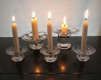 Nuutajärvi: WATER LILY (Lumme) Candlestick Holder, Different Sizes, Designed by Kerttu Nurminen