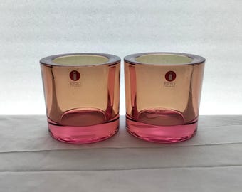 Iittala: One Roseolive KIVI Votive, Designed by Heikki Orvola, Produced by marimekko