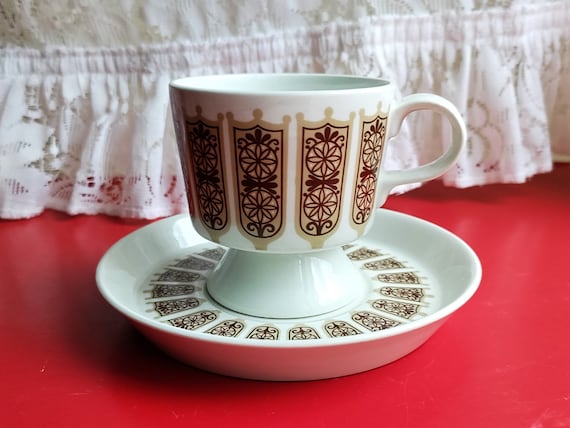 アラビア フィンランド: RUKINLAPA コーヒーカップ 6 個とソーサー 6 