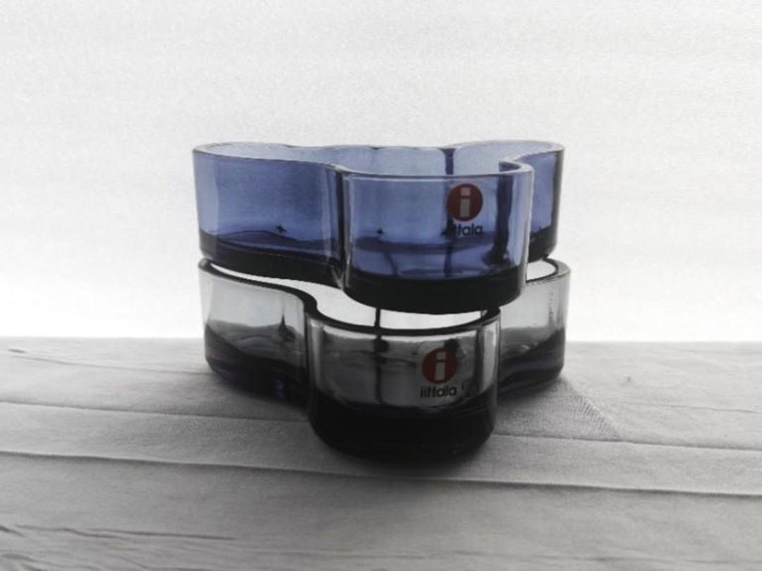Alvar Aalto Collection: Two Small Aalto Candle Holder Bowls in