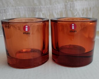 ALL RESERVED for N/Ger 6.5.2024! Iittala: One Sevilla Orange KIVI Votive, Designed by Heikki Orvola, Produced by marimekko