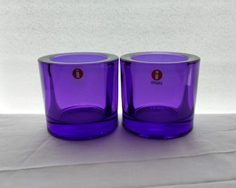 Iittala: One Lilac KIVI Candle Holder Bowl for Tea Light, Produced by marimekko