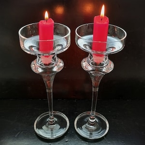 Iittala: Two Handmade FIESTA Series Candlestick Holders, Different Alternatives, Designed by Timo Sarpaneva