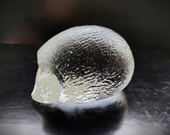 Humppila: A Glass Paperweight SIILI (HEDGEHOG), Made by Finnish Humppila Glass Works