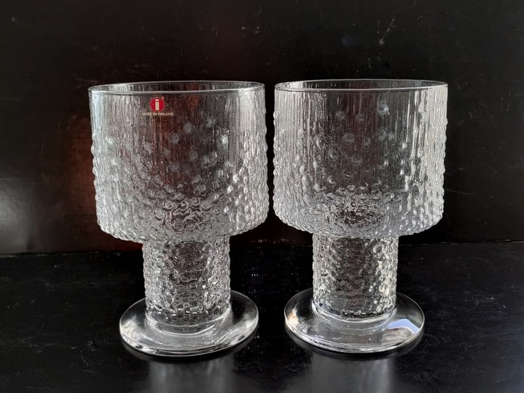 Iittala Two PAADAR Series Handmade Beer Glasses With Leg Etsy