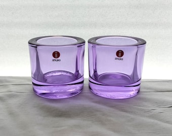 Iittala: One Light Lilac KIVI Votive, Designed by Heikki Orvola, Produced by marimekko