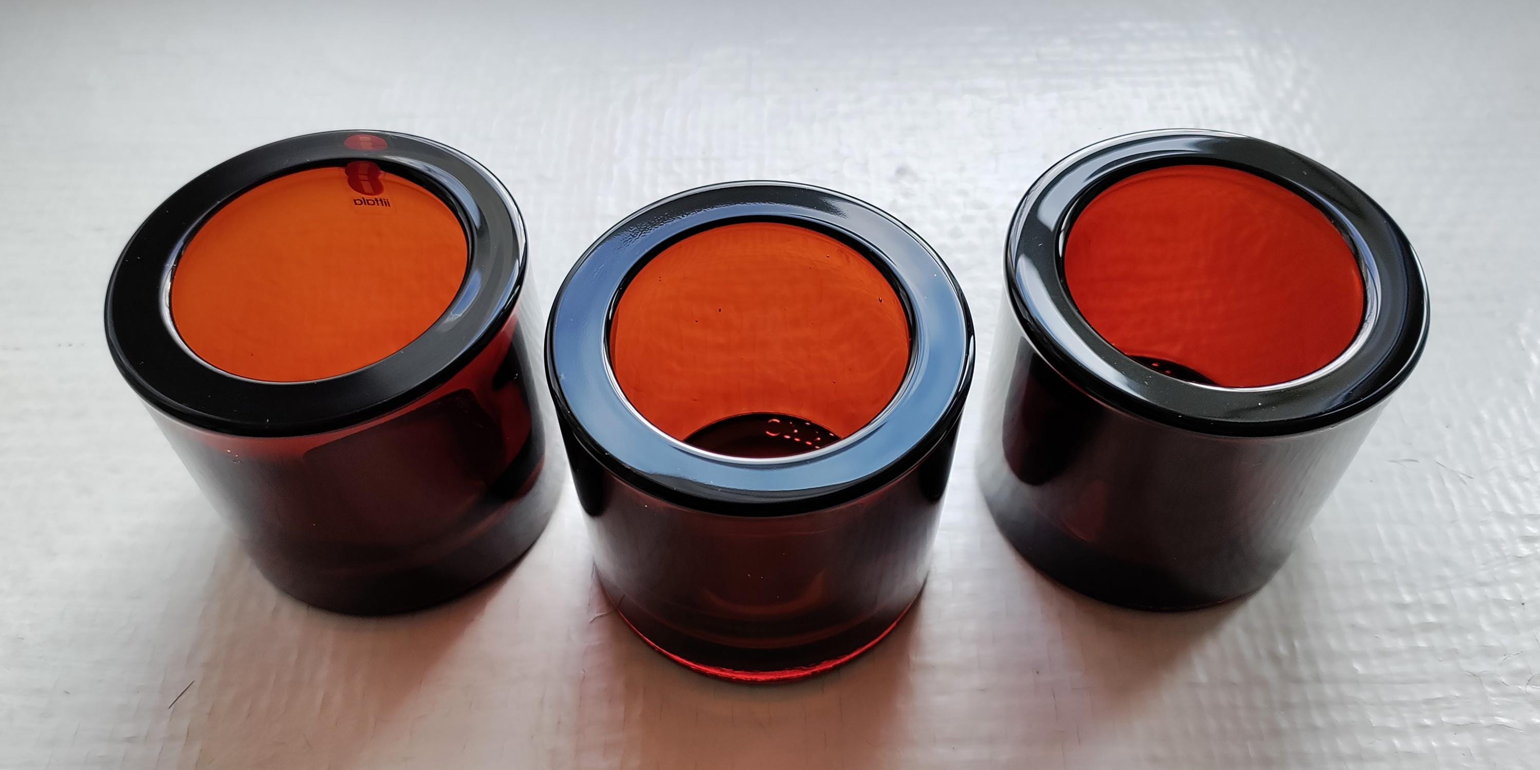 Iittala: One Brown KIVI Votive, Produced by Marimekko, Designed by