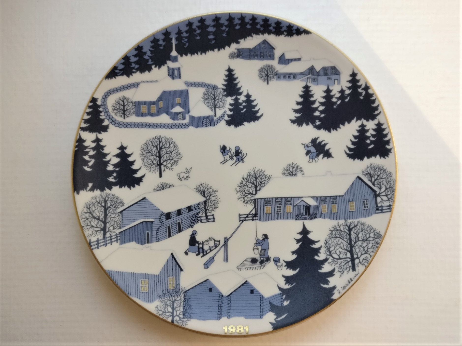 Arabia Finland Collectible Christmas Wall Plate