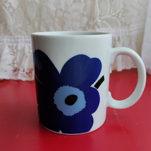 marimekko: One Blue UNIKKO Pattern Mug, Designed By Maija Isola
