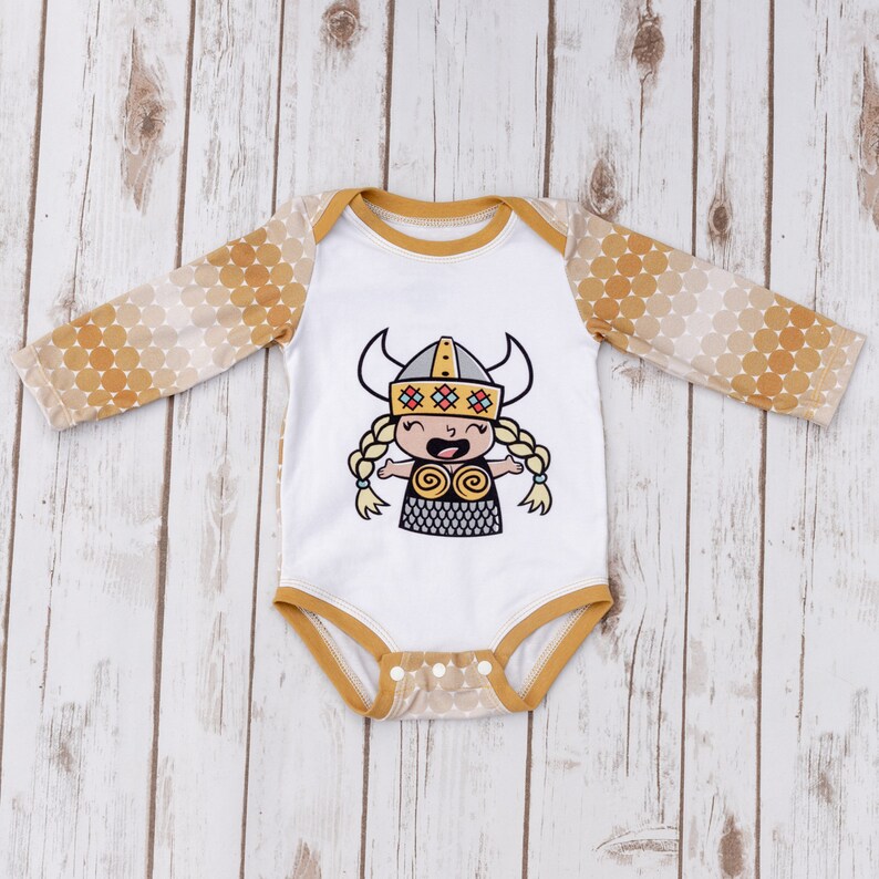 Viking Girl One Piece Viking Girl Bodysuit Viking Baby Shower Gift ** Size 12 mo