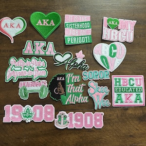 AKA Pink and Green  Iron- On Patches