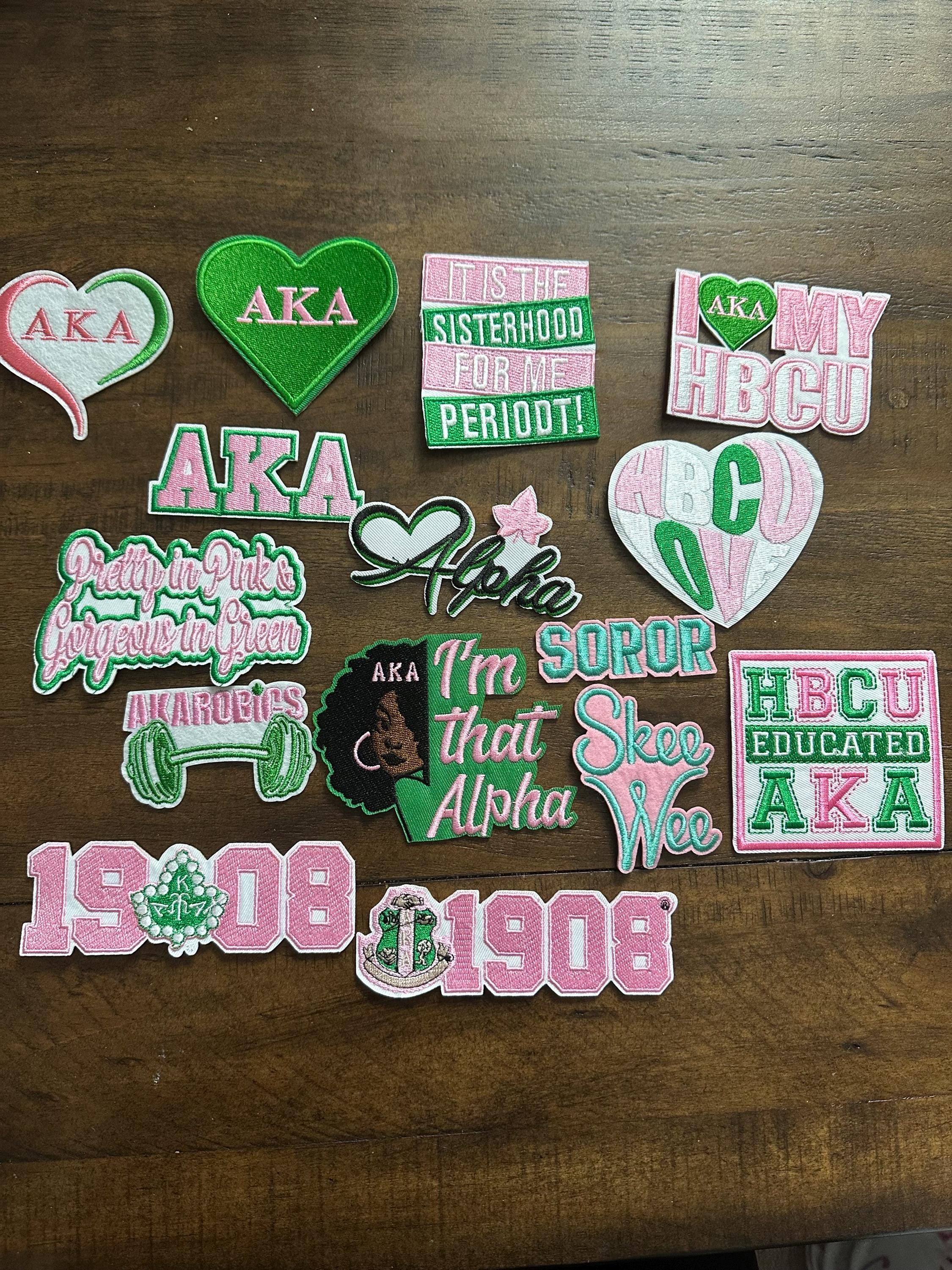 AKA Pink and Green  Iron- On Patches