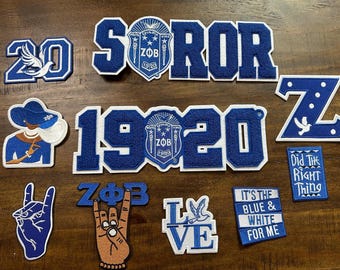 Zeta Phi Beta Iron- On Patches