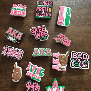 AKA Pink and Green Shoe Charms