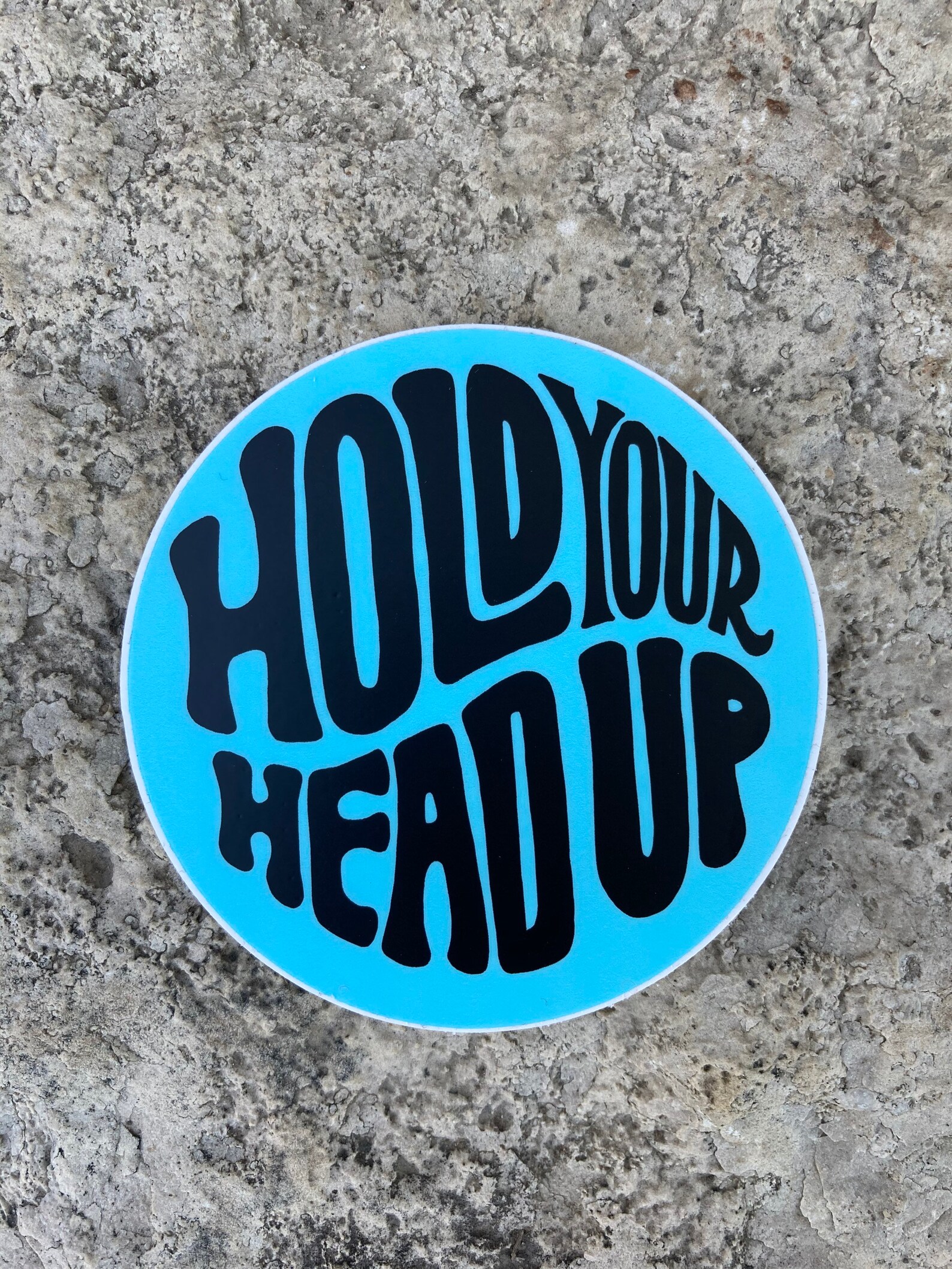 Hold Your Head Up Vinyl Laptop Sticker Lettering Psychedelic Etsy