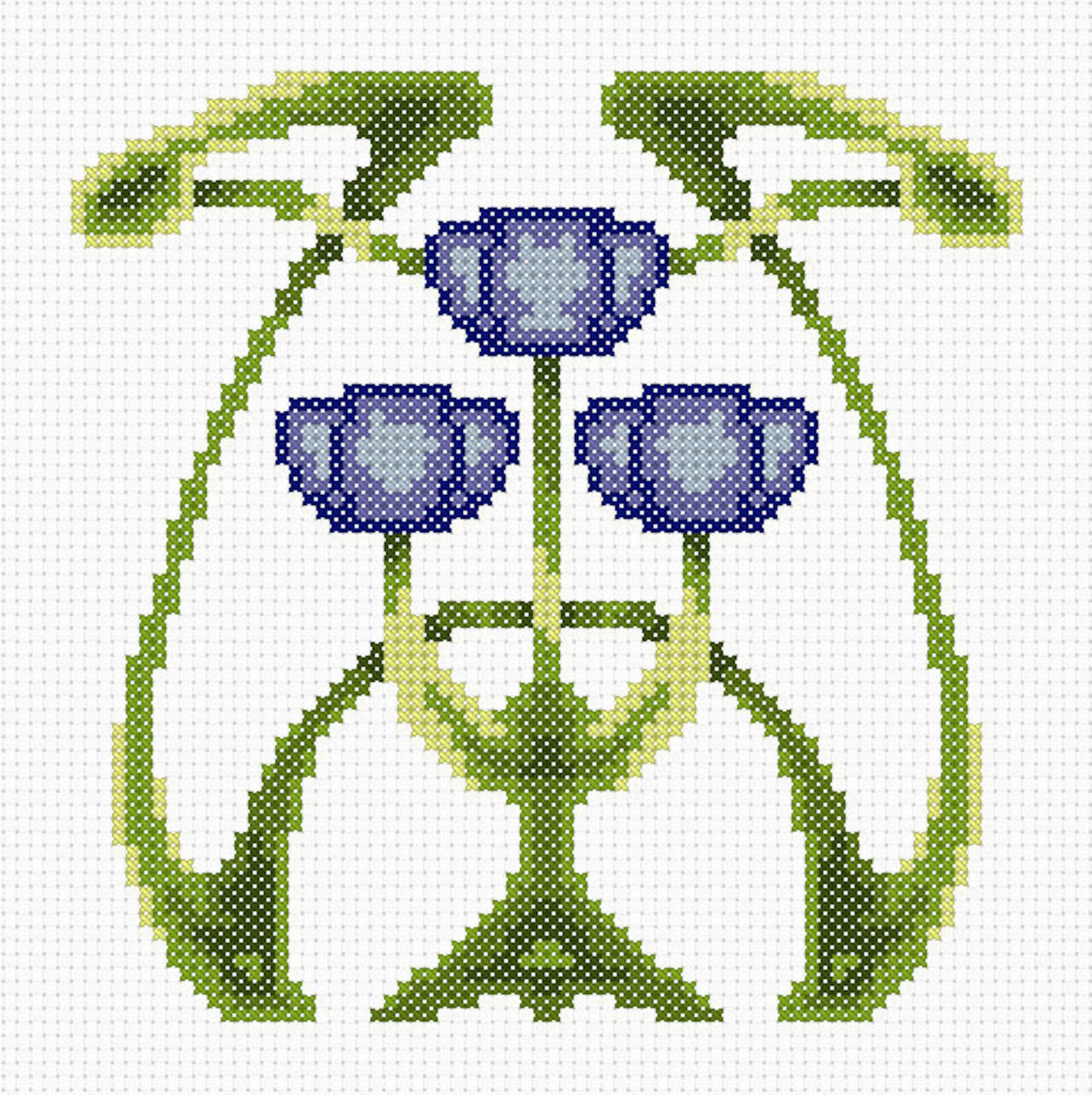 Set of 4 Art Nouveau Style Cross Stitch Patterns Etsy