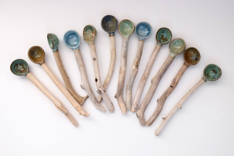 Spoons/Kitchen Decor/ Foodie/Driftwood Spoons Nature Inspired Home Decor/Wabi Sabi Handmade in Canada/Utensils/Pottery Dinnerware image 3