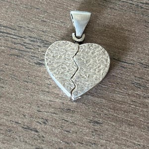 Estate find - Sterling heart pendant that opens up to an inner “I love you” heart - see description
