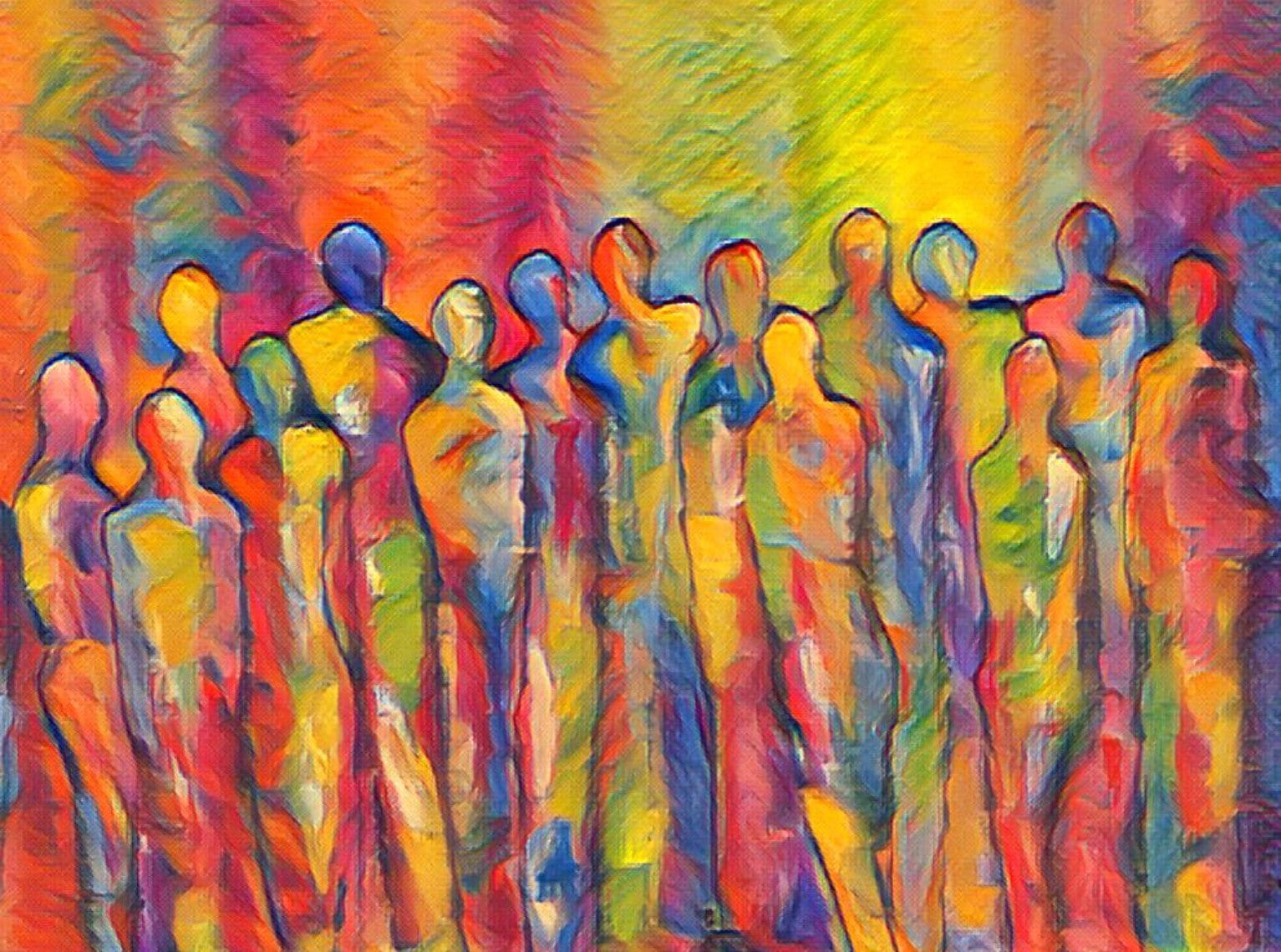 Art print figure art people art contemporary art abstract Etsy