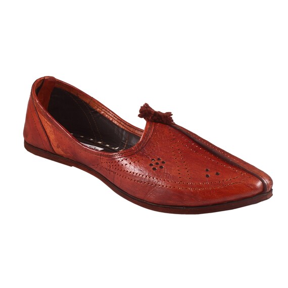 Handmade Leather Shoe for Men Men s Leather Jutti Hand Stamped