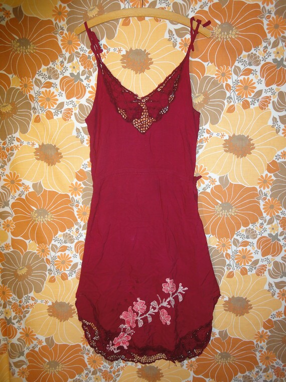 1970s Celia Dress - Burgundy main image 1