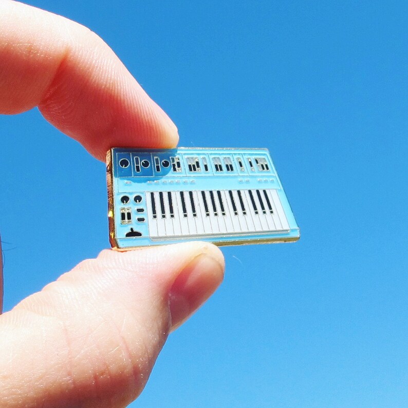 Synth Keyboard Enamel Pin 3rd Edition blue Etsy