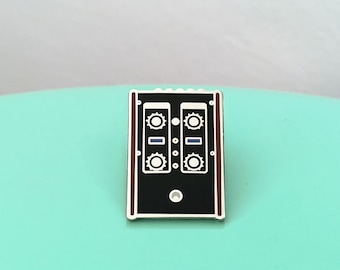 Guitar Pedal Enamel Pin - 2nd Edition (Blue)