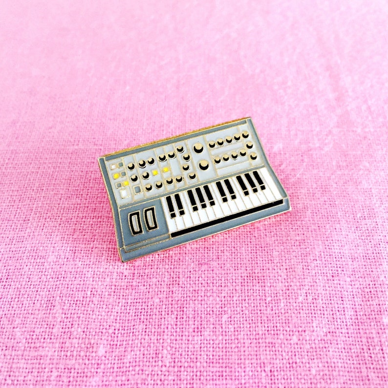 Synth Keyboard Enamel Pin image 3