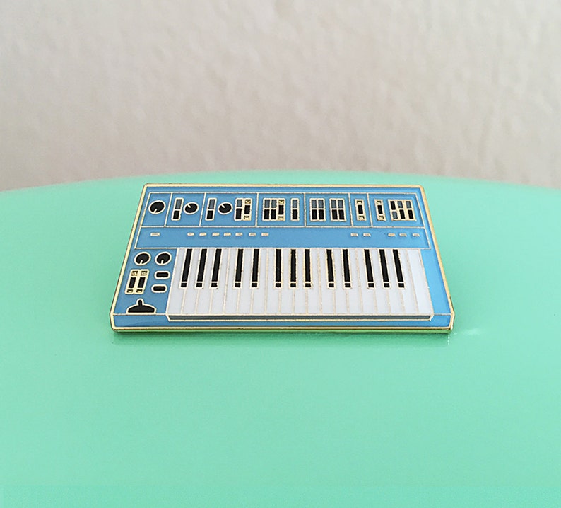 Synth Keyboard Enamel Pin 3rd Edition blue Etsy