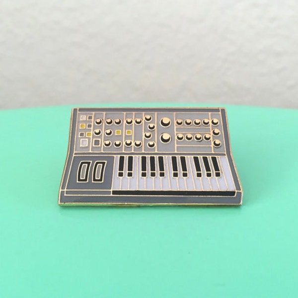 Synth Keyboard Enamel Pin