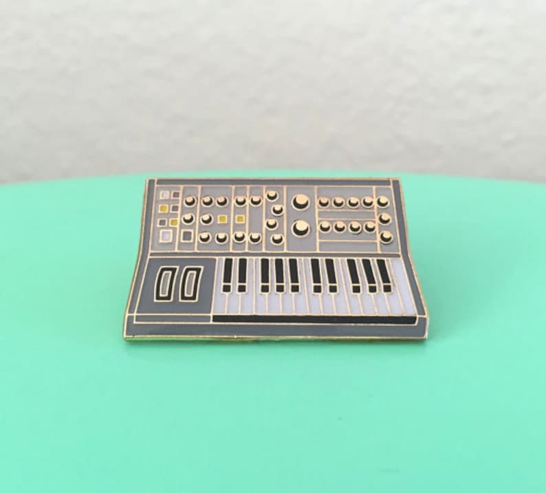 Synth Keyboard Enamel Pin image 1