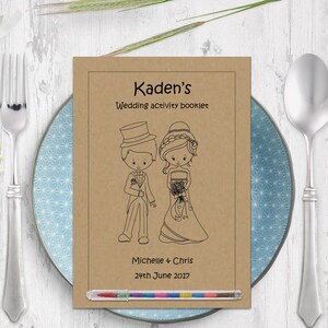 Kid Wedding Activity Favour Pack Book Gift Kraft Front Cover Etsy